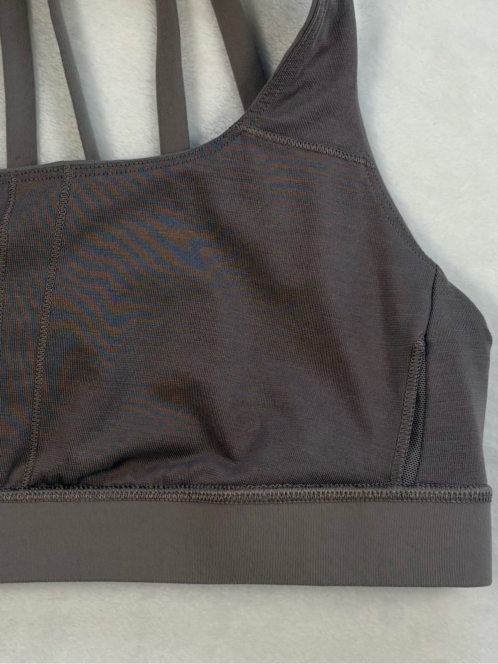 LULULEMON Energy Sports Bra Strappy Cross Back Taupe Size 2 - Picture 6 of 7